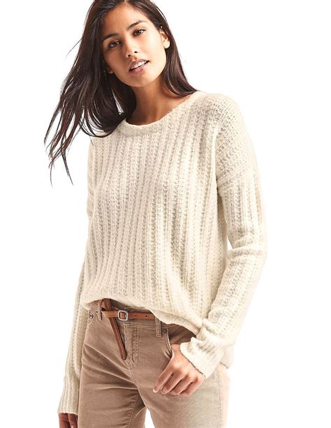 buy gucci white crewneck sweater|Designer Luxury Wool Sweaters for Women .